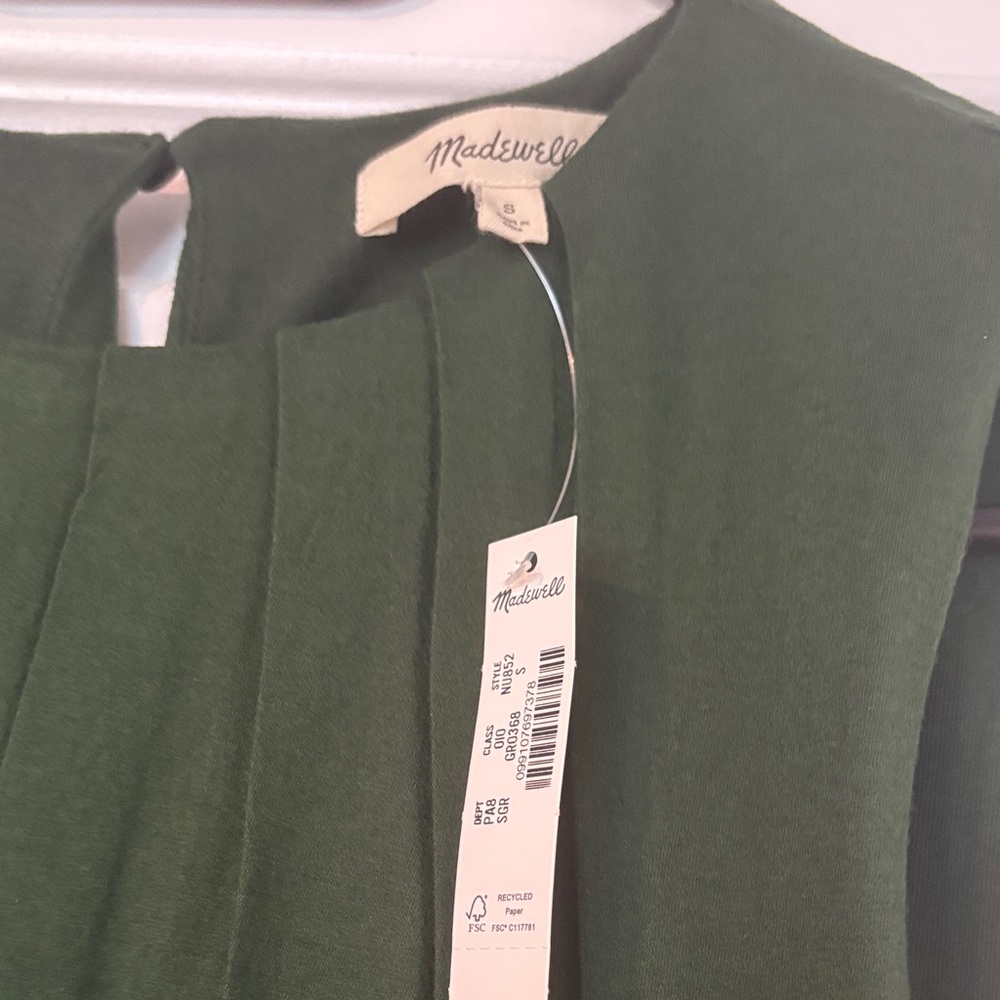 Madewell Elegant Green Sleeveless Top - Picture 2 of 3
